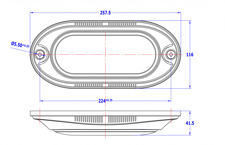 Габаритные размеры СИЕУ.676190.001 Светильник светодиодный "Астра" 10Вт