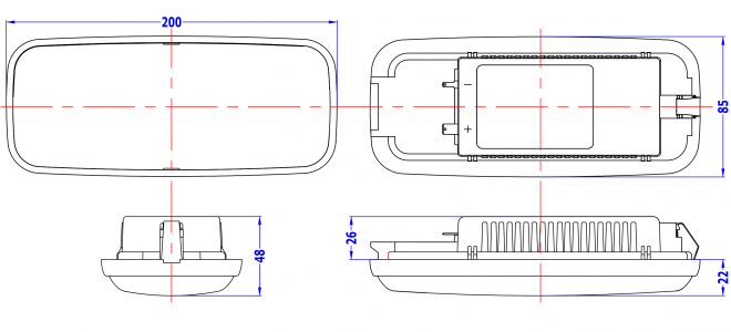 Габаритный размер СИЕУ.453754.009 корпус 018