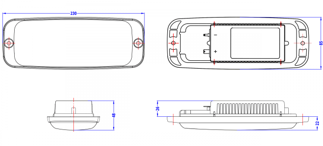 Габаритный размер СИЕУ.453754.009 корпус 023